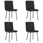 vidaXL Chaises à manger lot de 4 noir similicuir