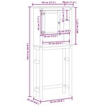 vidaXL Armoire pour machine à laver salle de bain Corona pin massif