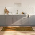 vidaXL Tapis rectangulaire marron 70x200 cm bambou