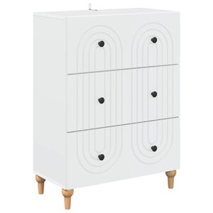 vidaXL Armoire à tiroirs Blanc 66 x 34 5 x 90 cm Bois d'ingénierie