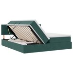 vidaXL Lit de Rangement avec tête de lit 2 pièces Vert foncé