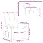 vidaXL Fauteuil inclinable de massage marron tissu microfibre