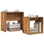 vidaXL Tables basses gigognes 2 Pièces vieux bois bois d'ingénierie