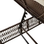 vidaXL Chaises longues lot de 2 avec table marron résine tressée