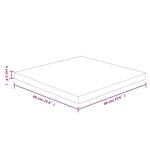 vidaXL Dessus de table carré Marron clair 60x60x4cm Bois chêne traité
