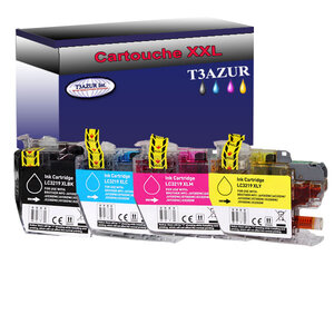 Lot de 4 Cartouche compatible Brother MFCJ5330DW, MFCJ5335DW, MFCJ5730DW, LC-3219XL  (Noire+Couleur) – T3AZUR