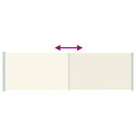 vidaXL Auvent latéral rétractable de patio 180x600 cm Crème