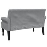 vidaXL Banc avec dossier gris clair 120x62x75 5 cm tissu