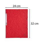 EXACOMPTA - Chemise a élastique - 3 rabats - 24 x 32 - Carte lustrée 390G - Rouge