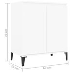 vidaXL Buffet blanc 60x35x70 cm bois d'ingénierie
