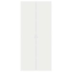 vidaXL Cabinet à chaussures Blanc 80 x 35.5 x 180 cm Bois d'ingénierie