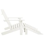 vidaXL Chaise de jardin Adirondack 2 places et repose-pied sapin blanc