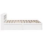 vidaXL Cadre de lit avec tête de lit blanc 140x200 cm bois pin massif