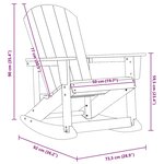 vidaXL Chaise Adirondack à bascule Noir 73.5 x 92 x 90 cm HDPE