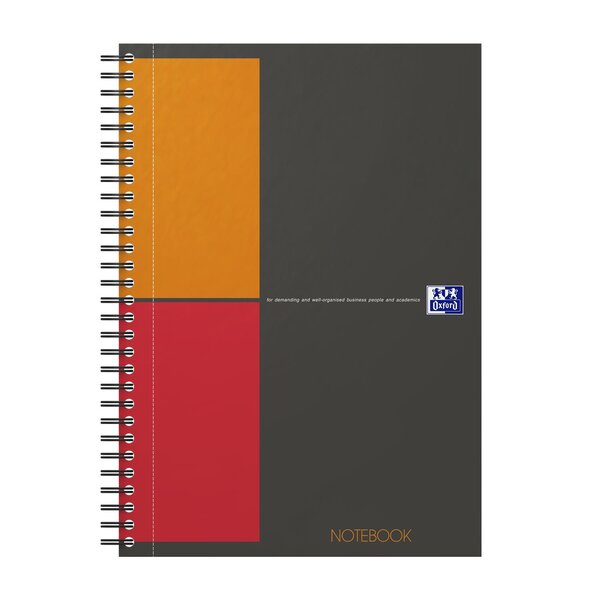 NOTEBOOK B5 Spiralé couverture rigide160P 80G Q5/5 gris OXFORD