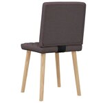 vidaXL Chaises à manger lot de 2 marron foncé tissu
