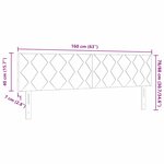 vidaXL Tête de lit avec tête de lit Gris foncé 160 cm Cuir synthétique