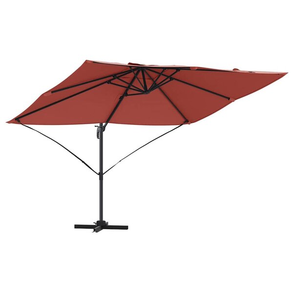 vidaXL Parasol 351 x 250 x 260 cm Polyester et Aluminium Terre cuite