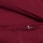 vidaXL Ensemble de housse de couette Bordeaux 155x220 cm Microfibre