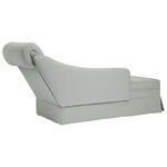 vidaXL Fauteuil long et traversin accoudoir droit gris clair velours