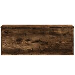vidaXL Boîte de rangement chêne fumé 90x35x35 cm bois d'ingénierie