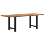 vidaXL Table à manger marron clair bois de chêne massif rectangulaire