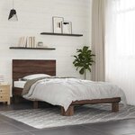 vidaXL Cadre de lit sans matelas chêne marron 90x200 cm