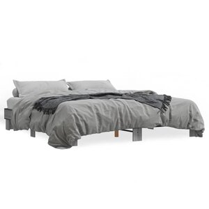 vidaXL Cadre de lit sans matelas sonoma gris 200x200 cm