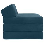 vidaXL Canapé-lit pliable Bleu 200 x 70 x 10 cm Velours