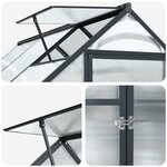 vidaXL Serre de jardin avec porte Anthracite 183 5 x 363 5 x 207 cm