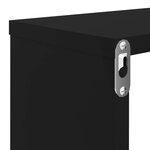vidaXL Étagères cube murales 2Pièces Noir 80x15x26 5cm bois d'ingénierie