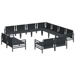 vidaXL Ensemble de canapé de jardin Anthracite Acier