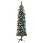 vidaXL Sapin de Noël artificiel mince avec support 180 cm PVC