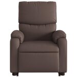 vidaXL Fauteuil inclinable électrique marron similicuir