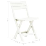 vidaXL Chaises de jardin pliables lot de 2 Plastique Blanc