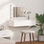 vidaXL Table de Toilette Blanc 83 x 40 x 70 cm Bois d'ingénierie