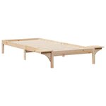 vidaXL Cadre de lit avec tables de chevet Naturel 100 x 220 cm
