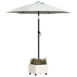 vidaXL Base de parasol avec jardinière Blanc 45 x 45 x 45 cm Acier