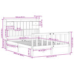 vidaXL Lit bibliothèque sans matelas cire marron 140x200 cm pin massif