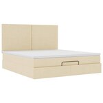 VidaXL Cadre de lit ottoman avec matelas crème 160x200 cm tissu