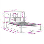 vidaXL Cadre de lit sans matelas cire marron 140x200cm bois pin massif
