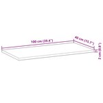 vidaXL Dessus de meuble de salle de bain non traité bois d'acacia