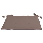vidaXL Chaises de jardin lot de 4 avec coussins Bois de teck massif