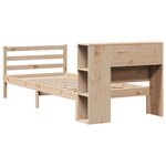 vidaXL Lit bibliothèque sans matelas 75x190 cm bois de pin massif
