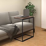 vidaXL Table d'appoint Noir 55x35x66 cm Bois d'ingénierie