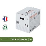 Pack and Move - Lot 20 cartons stockage - 40 x 30 x 30 cm - Poignées renforcées - 1 marqueur offert
