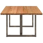 vidaXL Table à manger marron clair bois de chêne massif rectangulaire