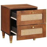 vidaXL Tables de chevet avec tiroir 40 x 33.5 x 46 cm