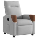vidaXL Fauteuil inclinable électrique gris nuage tissu