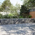 vidaXL Panier gabion avec couvercle 600x100x50 cm fer galvanisé